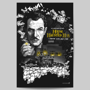 Image of Vincent Price on a House on Haunted Hill screen print